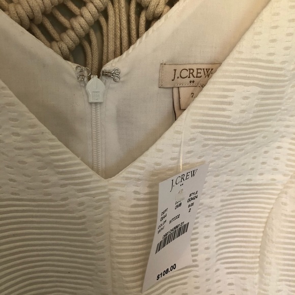 NWT | 2 | J.Crew Factory White Pocket Dress - Picture 6 of 8